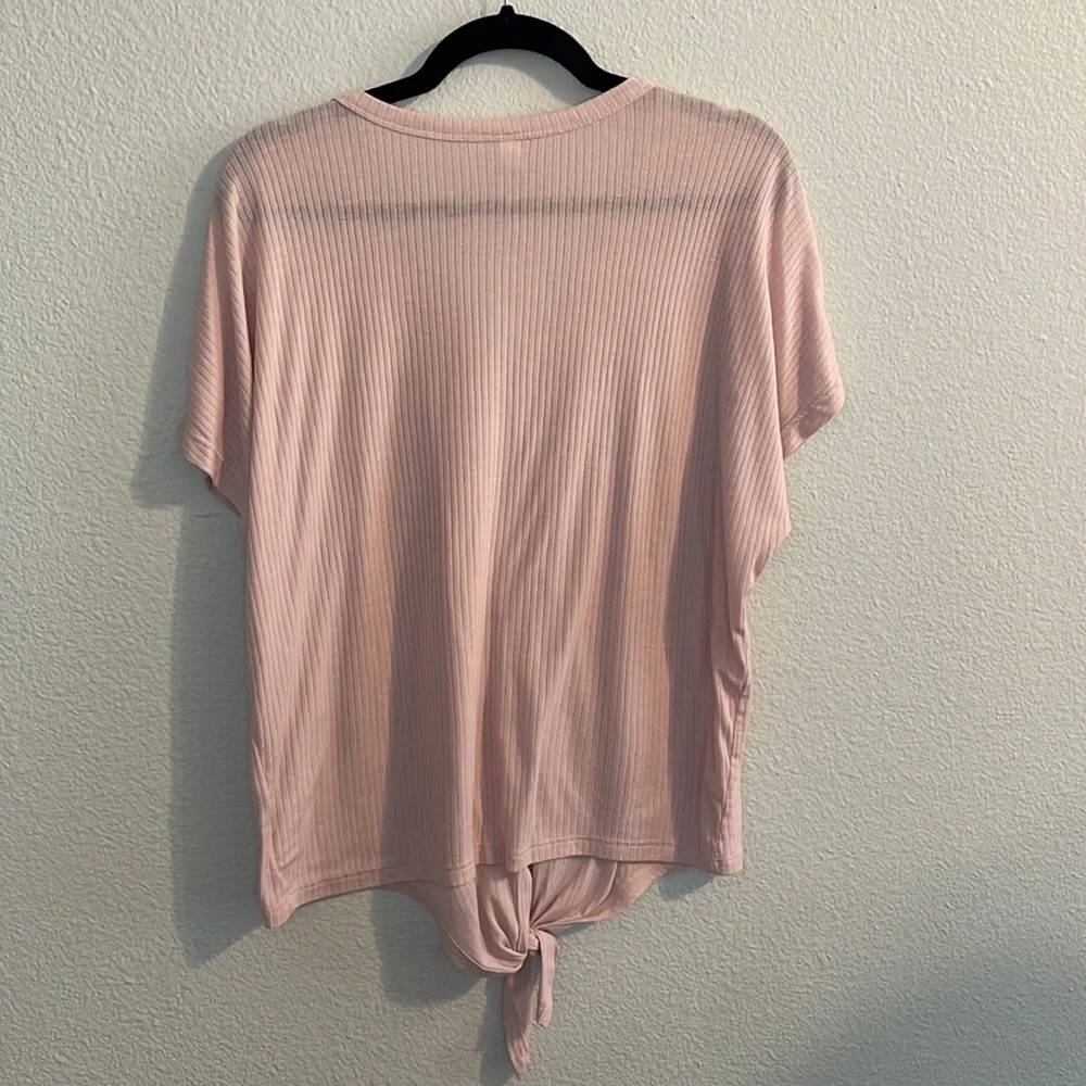 Short sleeve tie waist button down - Picture 3 of 4
